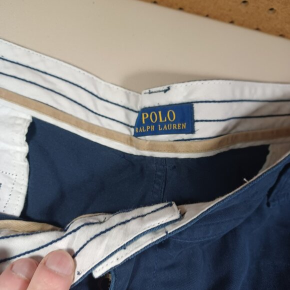POLO Ralph Lauren mens solid navy flap chino cargo shorts 52B BIG NWT - Picture 7 of 9